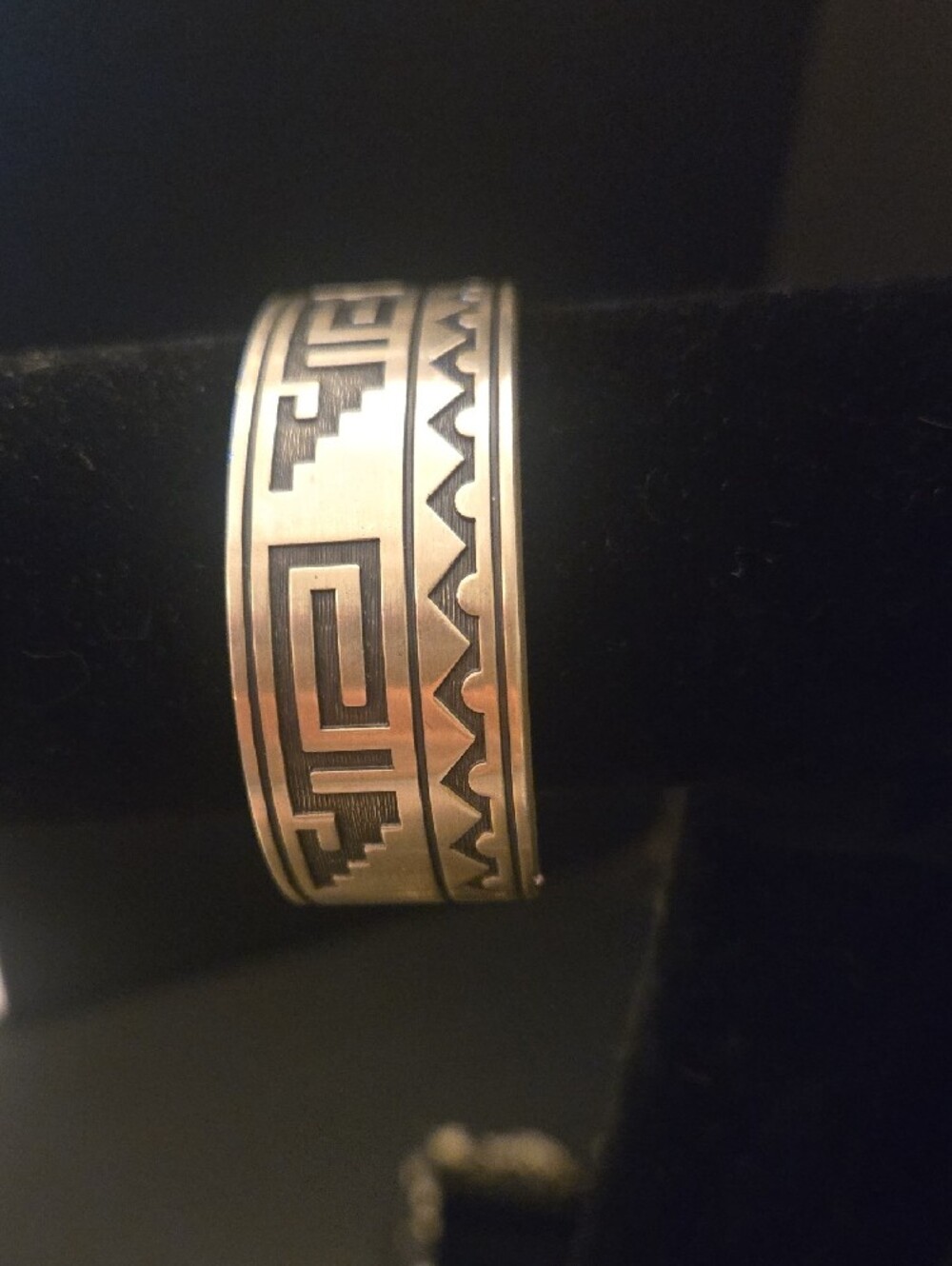 Stunning Vintage Hopi Silver Kabana Cuff Bracelet - Picture 4 of 10